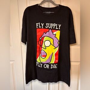 Fly Supply Black Graphic Tee